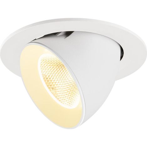 Encastré downlight NUMINOS® GIMBLE L intérieur 3000 K 20° IP20 rond blanc - SLV - 1009731