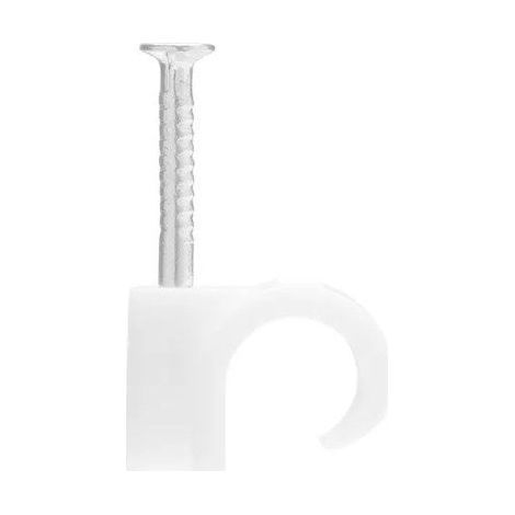 Paquete de 25 clips de alambre, diámetro de 8 a 12 mm L. 14 mm blanco SANS MARQUE