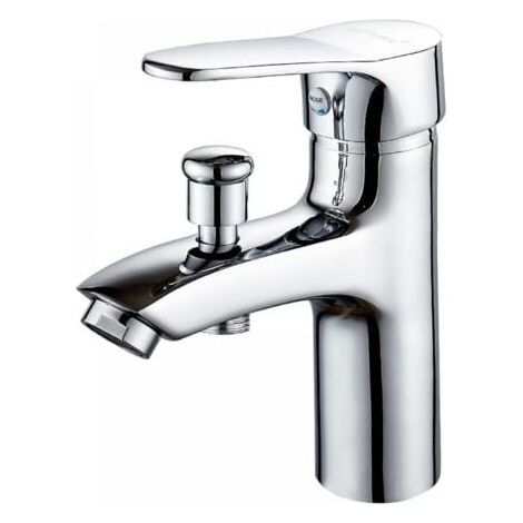 Robinet baignoire robinet monotrou à double usage chaud et froid Alliage Mitigeur de douche, robinet salle bain douche (1/4)
