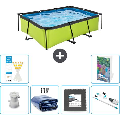 Exit Pool Rechteckig - 220x150x65 cm - 7-teilig S315
