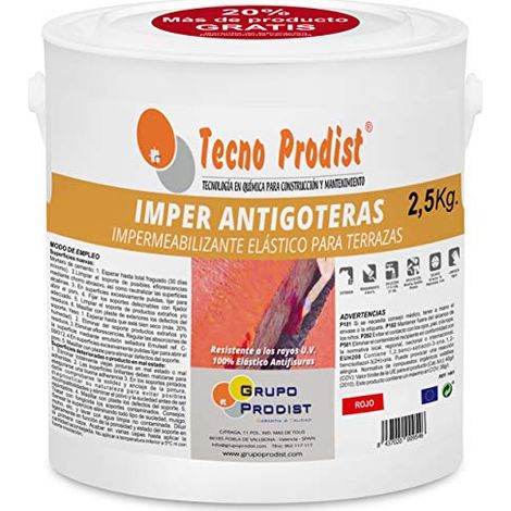Tecno Prodist Imper Antigoteras - Impermeabilizante Elástico para Terrazas