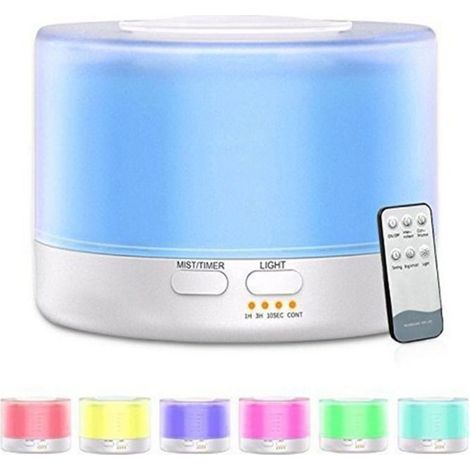 500-ml-Diffusor für ätherische Öle mit Bluetooth-Lautsprecher, leiser Ultraschall-Luftbefeuchter mit Kaltnebel und Aroma-/Duftfunktion