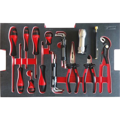 KS Tools - Module de vissage et pinces pour boites de transport SCM, 28 pcs - 716.0028