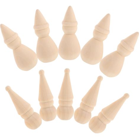 20pièces Figurines de Bonhomme de Bois à Monter Soi-même Décorations de Noël Miniatures Bricolages Vierges pour Garçon Fille (1/5)