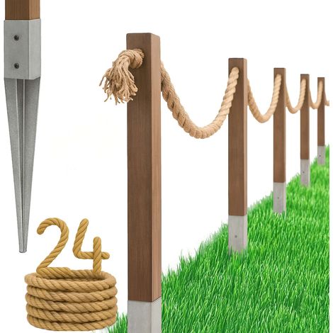 Cloture Bogateco Corde de Jute 24 m avec Kit de Montage Inclus (1/5)