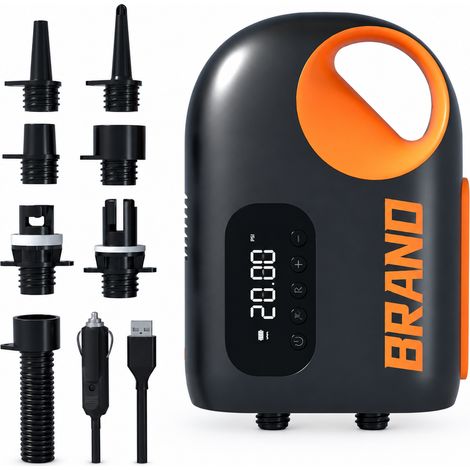 Pompe à air électrique lithium intelligente 12V haute pression pour kayak, bateau gonflable, paddle SUP (1/5)