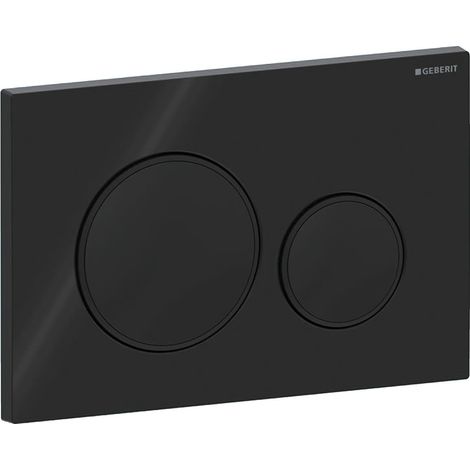 Placca di Comando SIGMA20 Doppio Tasto Nera Opaco Geberit (1/2)