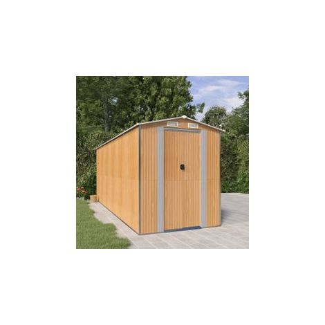 Abri de jardin Marron clair 192x523x223 Acier galvanisé (1/5)