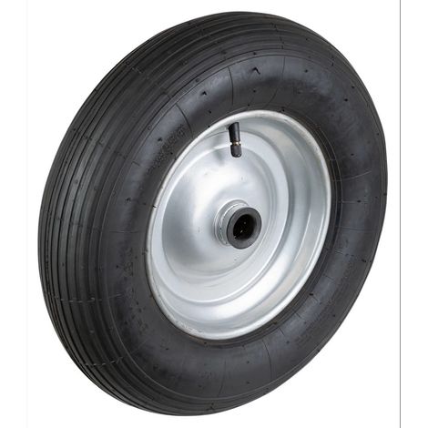 Roue gonflable diamètre 400 x 100 alésage 25 mm coprs tôle roulement à rouleaux