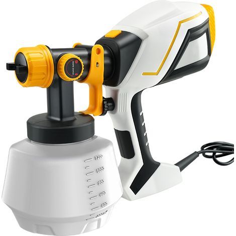 Pulvérisateur de peinture électrique 1000 W avec 6 buses en cuivre et 3 modes de pulvérisation, récipient haute capacité de 1200 ml pour meubles, clôtures, murs, portes de garage (1/4)