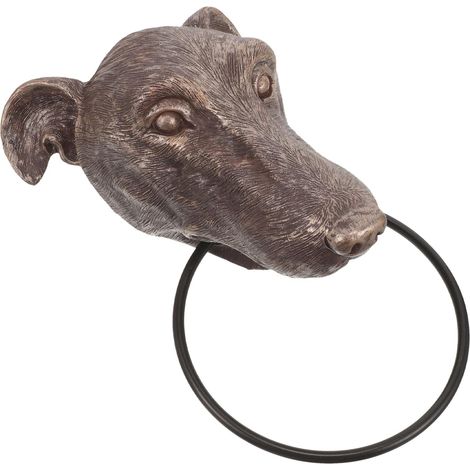 Heurtoir de Porte D'entrée en Résine Tête de Chien Réaliste Décoration Extérieure pour Villa et Maison Poignée de Porte Décorative Multifonctionnelle Compatible Standard (1/5)