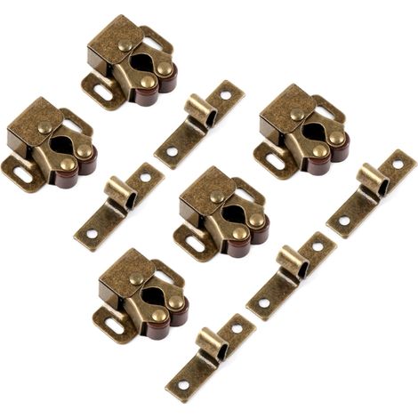 Lot de 5 portes de placard à double enrouleur. Porte de placard fiable avec vis, idéale pour les meubles de maison. (1/5)
