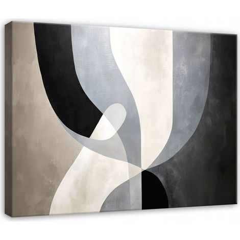 Leinwandbild Moderne Abstraktion, zeitgenössische Wanddeko für Schlafzimmer, Wohnzimmer und Küche, hochauflösender Druck, 40 x 30 cm