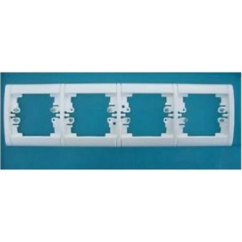 Legrand SAGANE 85009 - Placca orizzontale 4 posizioni OPALIS bianco