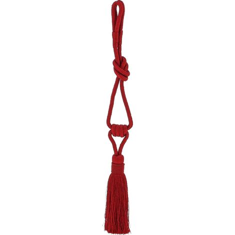 SINGLE - Embrasse pour rideau à pompon Coloris - Rouge (1/4)