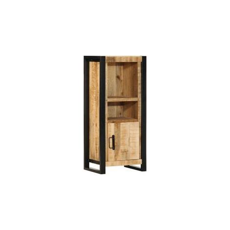 Armoire de salle de bain 40x30x90 bois manguier massif brut (1/5)