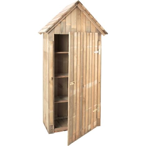 Armoire en bois traité - H193 x 93 x 60 cm (1/10)