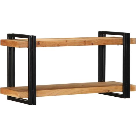 Wall Shelf 90x33x45 cm Solid Wood Acacia vidaXL (1/5)