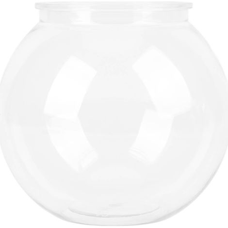 Aquarium rond en plastique résistant et incassable, style bocal à poissons, petit modèle multifonctionnel pour bureau, bibliothèque, décoration L (1/5)