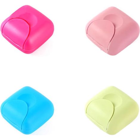 Boîte De Rangement Pour Tampons - Carrée Avec Fermeture À Clapet - Légère Et Compacte - Pour Voyage Extérieur Ou Bureau - 4 Pièces (1/5)