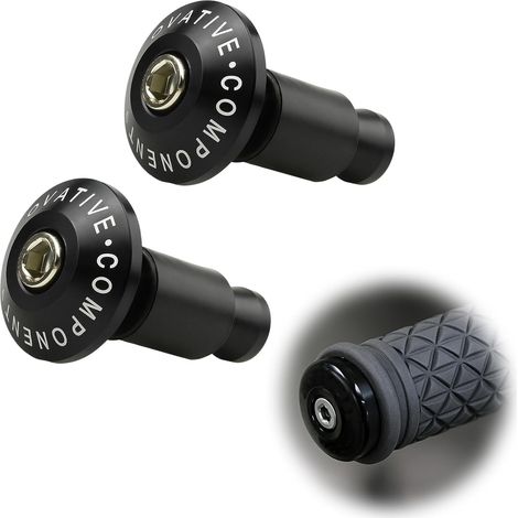 Stück Motorrad-Lenkerendkappen, CNC-gefrästes Aluminium für universelle 22-mm-7/8"-Lenker, verschiebbare Griffendkappen, Schutz und Stil für Rennsport, Mountainbiken und Offroad, Schwarz (1/5)