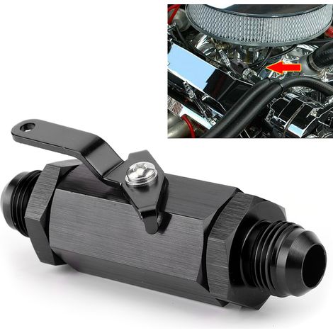 Clapet anti-retour Y974 -10AN en alliage d'aluminium, pour tuyau de carburant AN10, noir. (1/5)