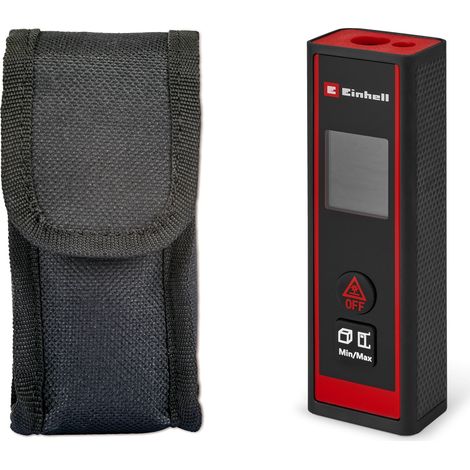 Einhell Laser Entfernungsmesser TC-LD 40 R (40 m max. Messbereich, Messmodi Distanz, Fläche, Volumen, Dauermessung, LCD-Display, Abschaltautomatik, Tasche, ohne Batterien)
