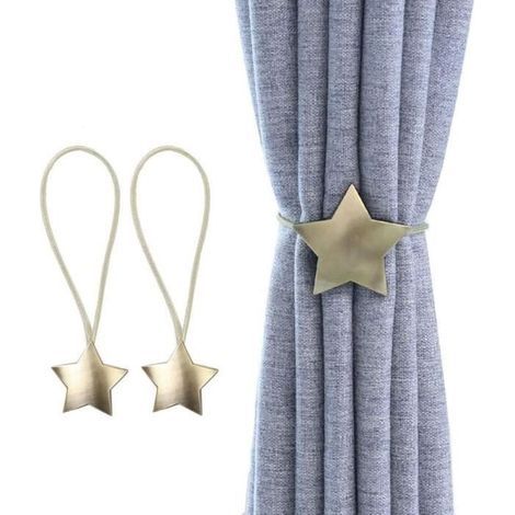 Magnetic Metal Curtain Hooks - Starry Bronze - For Indoor Use