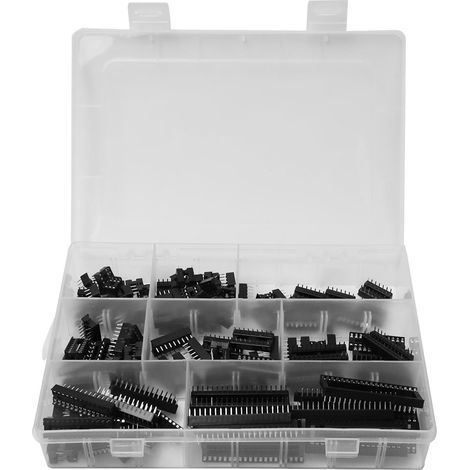 122 Pcs Connecteurs IC 2.54mm Adaptateur DIP Broches 8 14 16 18 24 28 40 Composants Électroniques (1/5)