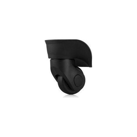 Roulettes de rechange pour valises, noires, 2 pièces, pivotantes universelles, multidirectionnelles, silencieuses, durables, pour réparation de coffre (1/4)