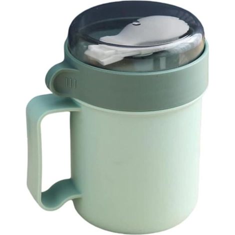 Récipients de stockage de nourriture isolés pour enfants Récipient à bento pour soupe chaude portable étanche avec cuillère pliable vert, Ensoleillé (1/5)