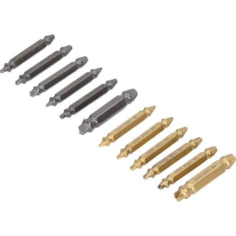 Kit d'extraction de vis cassées 12 pièces en acier HSS haute résistance pour vis arrachées et endommagées (1/5)