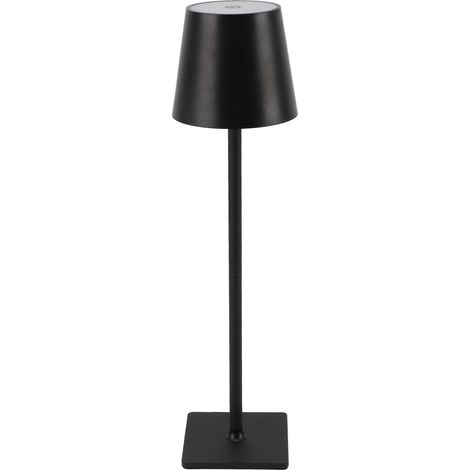 Lampe de table sans fil, 3 modes de couleur, commande tactile, intensité variable, batterie 4000 mAh rechargeable par USB, idéale pour la lecture dans une chambre ou un bureau (noir). (1/5)