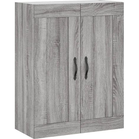 Elegante armario de pared con gran espacio de almacenamiento 69,5 x 34 x 90 cm de madera contrachapada gris sonoma 020048912 (1/5)