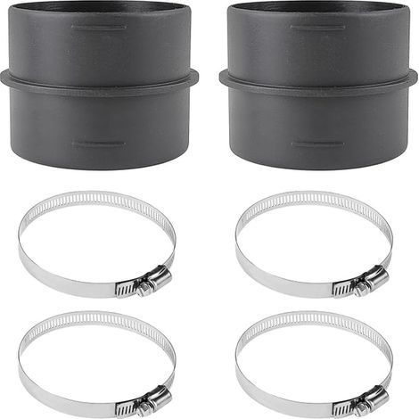 60 mm Stainless Steel Pipe Ventilation Tube with Clamps (1/3)