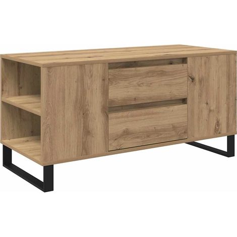 Mesa de Café Roble artesanal 102 x 44,5 x 50 cm vidaXL (1/5)