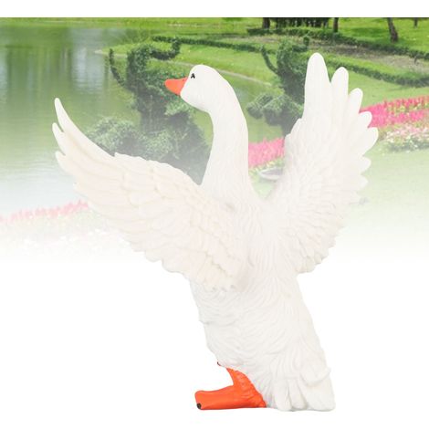 Figura decorativa y realista para jardín, fabricada en plástico blando: Animales de granja [Plástico blando] Pato [Azul] 1 pieza (1/5)