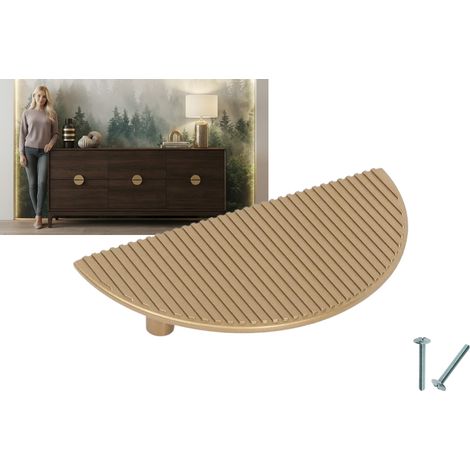 Tirador para muebles, color oro té, moderno, choki split 64/110 AKS (1/5)