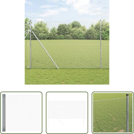 vidaXL Clôture jardin - Clôture en fil soudé Argent 1.5 x 10 m (1/5)
