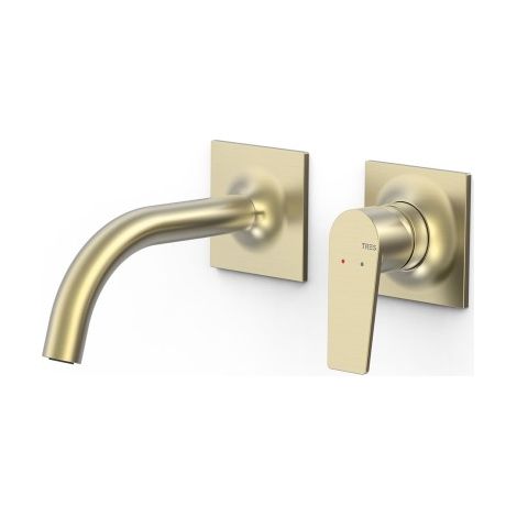 Pièce apparente pour élément encastré de lavabo Project Cava doré - TRES 22130001CA