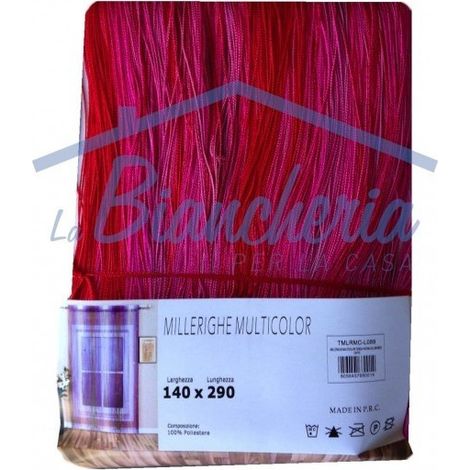 TrAdE Shop Traesio - Tenda Millerighe A Fili Sfumati 140 X 290 Cm Per Interni Divisoria Decorativa - Fucsia