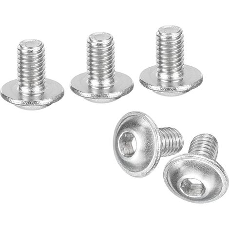 100 Pcs Vis À Tête Bombée À Embout Hexagonal M3x5mm (Argent) (1/5)