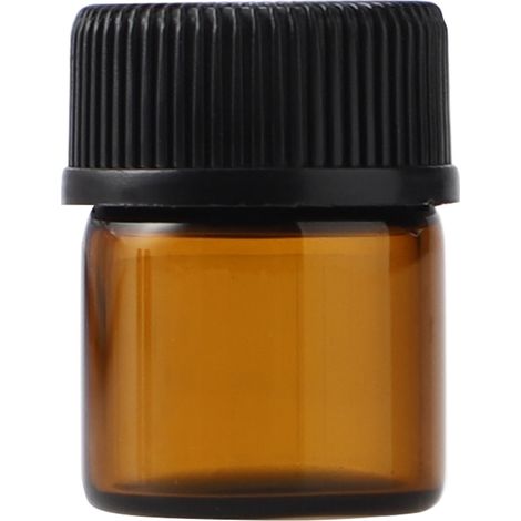 Set mit 100 Glasfläschchen für ätherische Öle (1 ml, 2 ml, 3 ml) – Perforierter Innenverschluss – 3 ml Braunglasfläschchen (100 Stück) – Geschenkbox (1/5)
