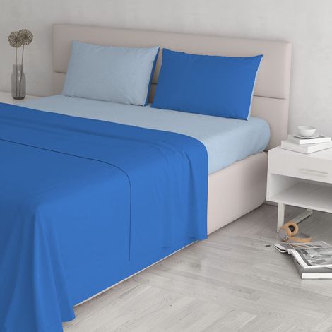 Housse DE Couette Double Bleu 250 x 300 cm (1/5)