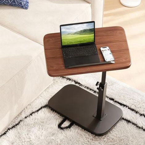 Shape Side Table, Height Adjustable Side Table (45-80cm) Side Table Metal Frame, Bedside Table Coffee Table Living Room (1/5)