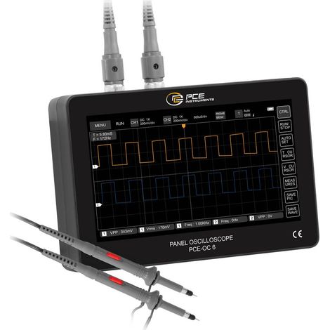 Oscilloscope numérique PCE Instruments PCE-OC 6 100 MHz 1 Géch/s 30 kpts 240000 bits appareil manuel (1/4)