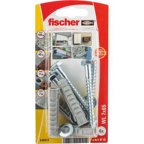 FISCHER WL 7x60mm Tappi a vite - Blister 4 unità 535513 (1/5)