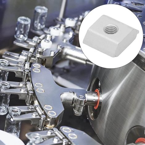 100 Stück M8-Gleitmuttern aus Aluminiumlegierung, Druckblock für Führungsschiene, Zubehör für Photovoltaik-Halterungen, Erdungsklemmen (1/5)