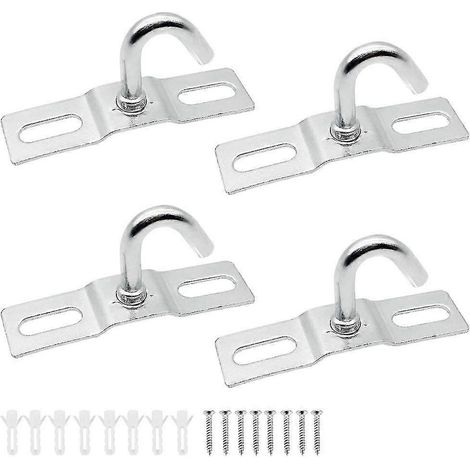 Lot de 4 crochets de plafond en acier inoxydable à visser au mur pour hamac, yoga, moustiquaire, gréement de bateau, accessoires de pont marin (1/5)