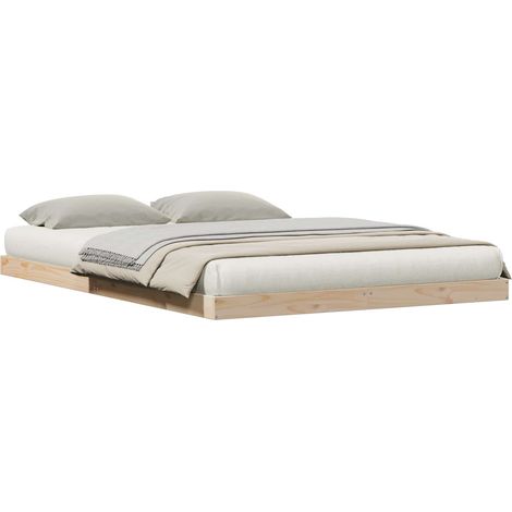 Maison Exclusive - Bodenbettrahmen Natur 140 x 220 cm Massives Ki (1/5)